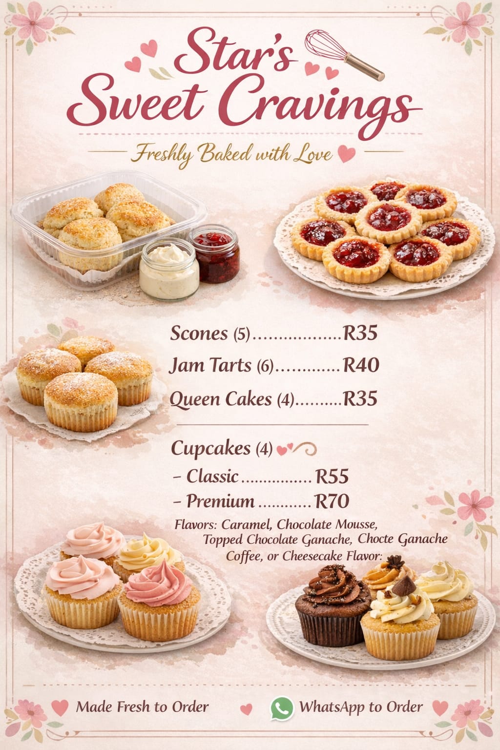 Nkanyezi's Sweet Treats brand mood flyer